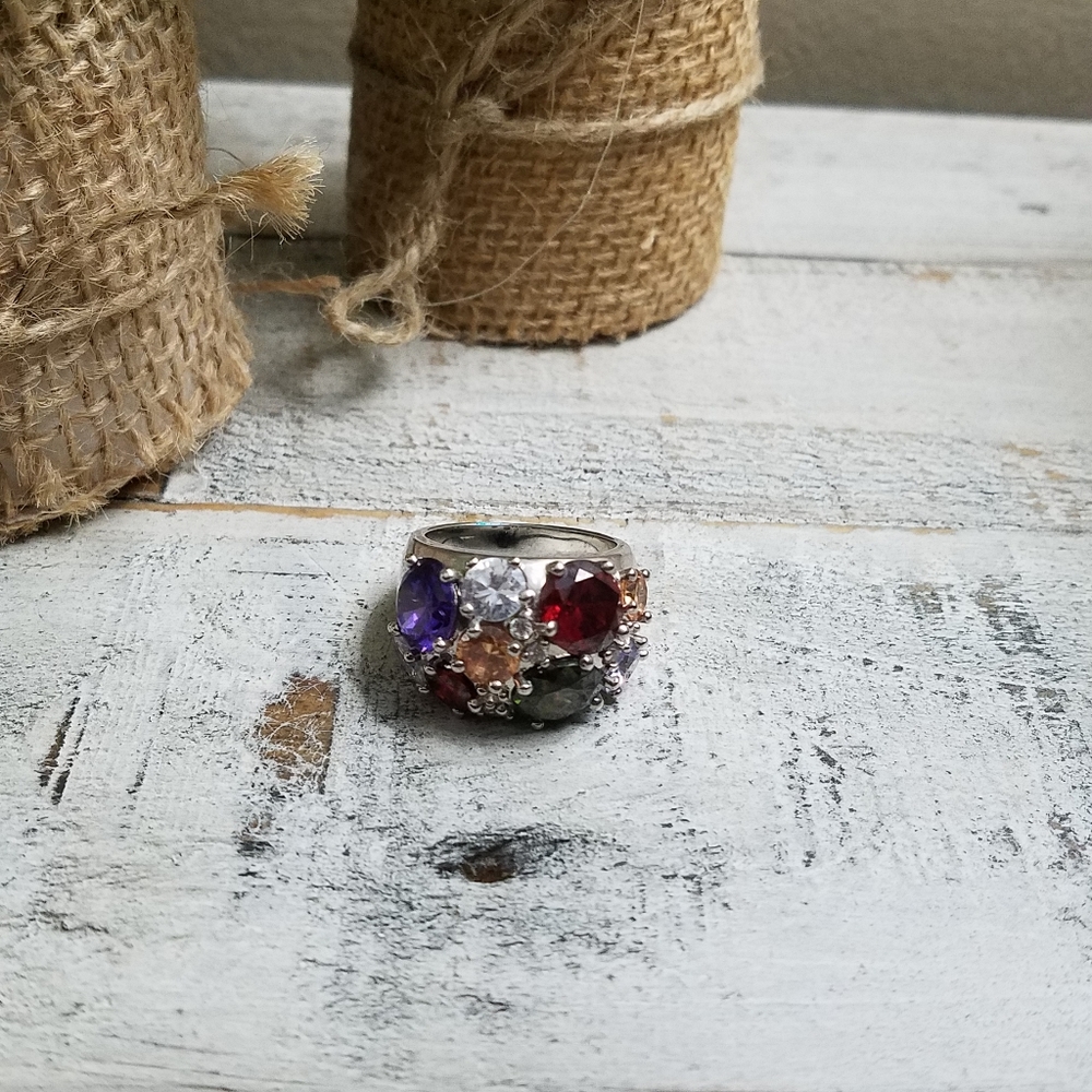 Multi stone cocktail ring
